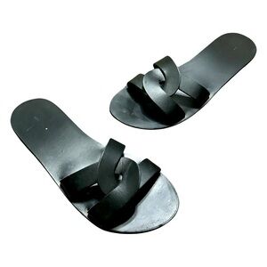 Greek sandals vegan leather size 9